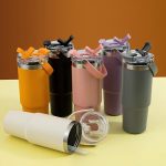 30oz Insulated Tumbler with Soft Carry Handle & 2-in-1 Lid