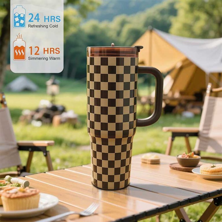 40oz-Brown-&-Black-Checkered-Insulated-Tumbler,-Two-Tone-Large-Capacity-Water-Bottle-14