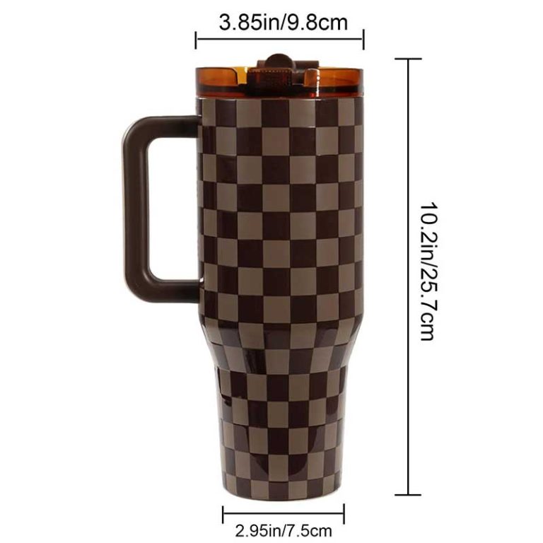 40oz-Brown-&-Black-Checkered-Insulated-Tumbler,-Two-Tone-Large-Capacity-Water-Bottle-20