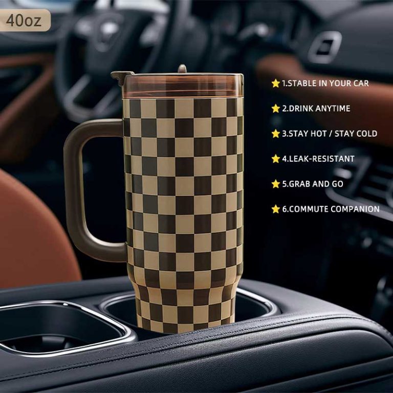 40oz-Brown-&-Black-Checkered-Insulated-Tumbler,-Two-Tone-Large-Capacity-Water-Bottle8