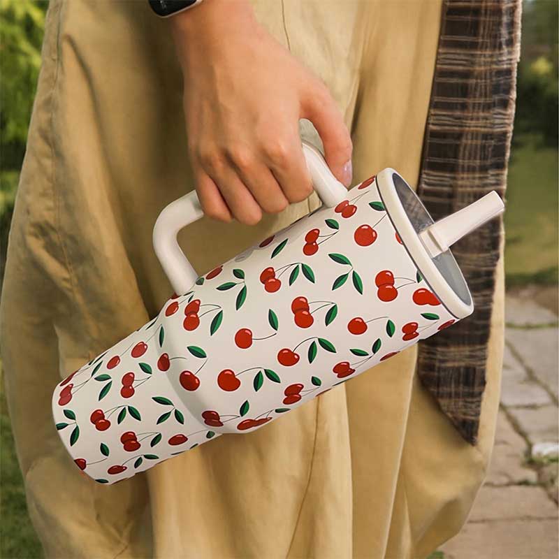 40oz-Cherry-Pattern-Insulated-Tumbler-with-Handle-&-Straw-11