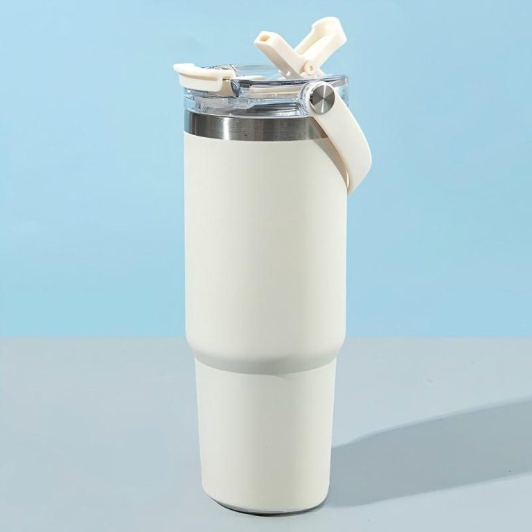 SKU_01_milky white30oz Insulated Tumbler with Soft Carry Handle & 2-in-1 Lid-5